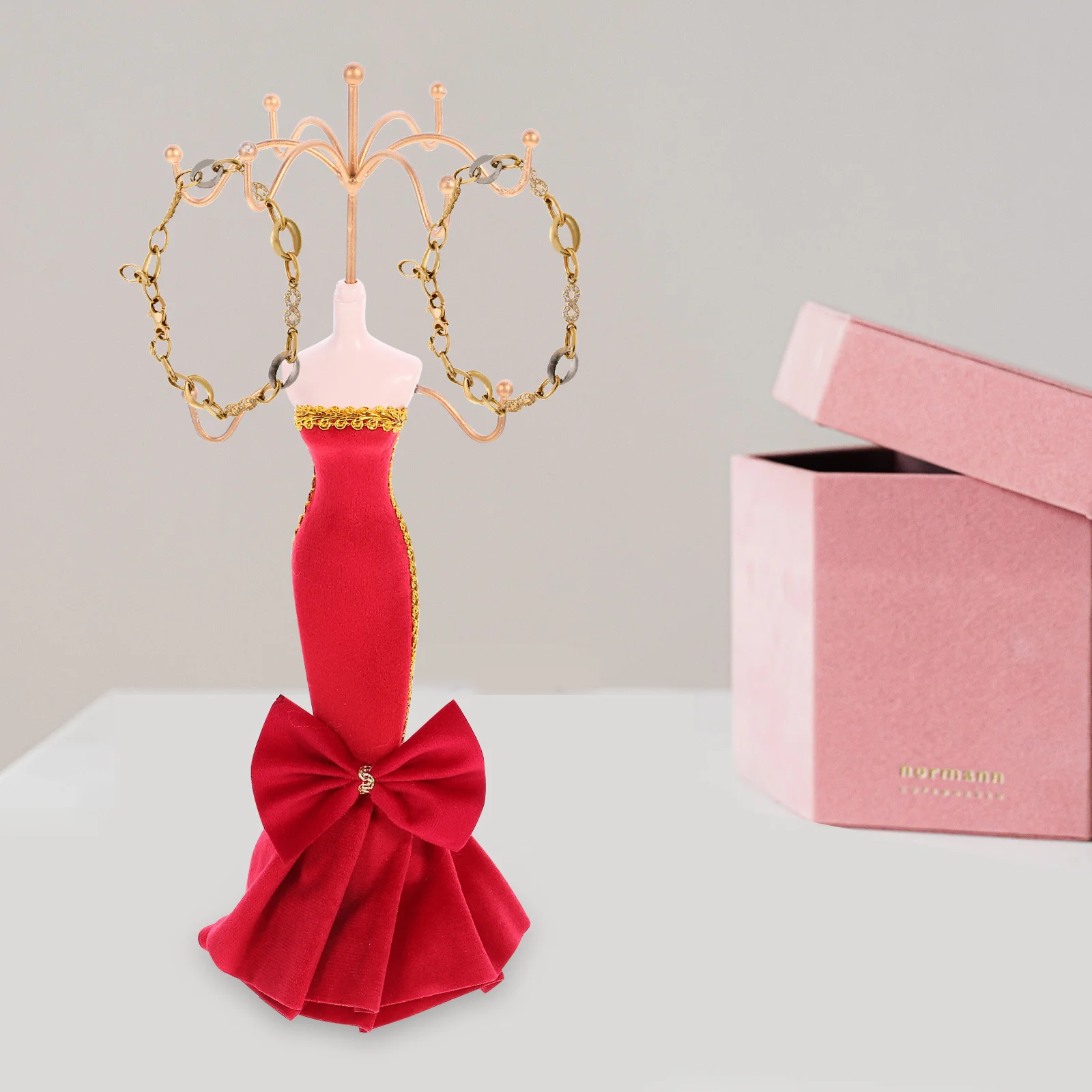 Présentoir à bijoux Unique, cintre pour colliers, boucles d'oreilles, organisateur en tissu de résine de fer Durable, porte-bijoux pour l'affichage et la maison