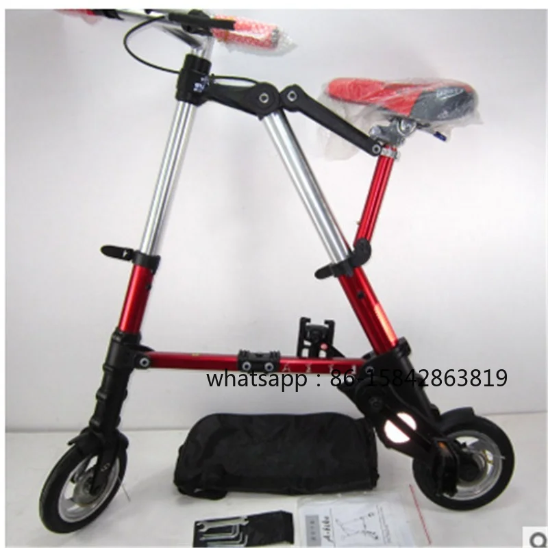 Ultralight Portable Bicycle Foldable Mini Non-Slip Road Bike for Kids Adult 8-Inch Folding Bicycle Multi-Function Mountain Bike