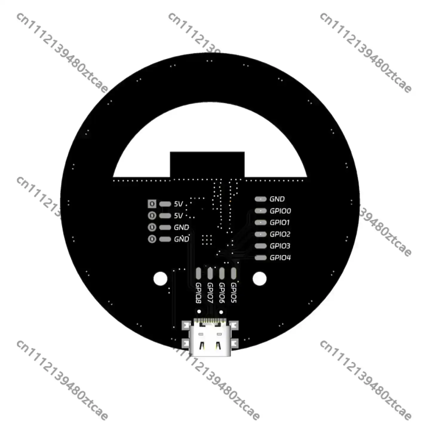 ESP32 Development Board Circular WS2812B RGB LED Ring Light Atmosphere Light For Chassis E-sports Lighting Projects