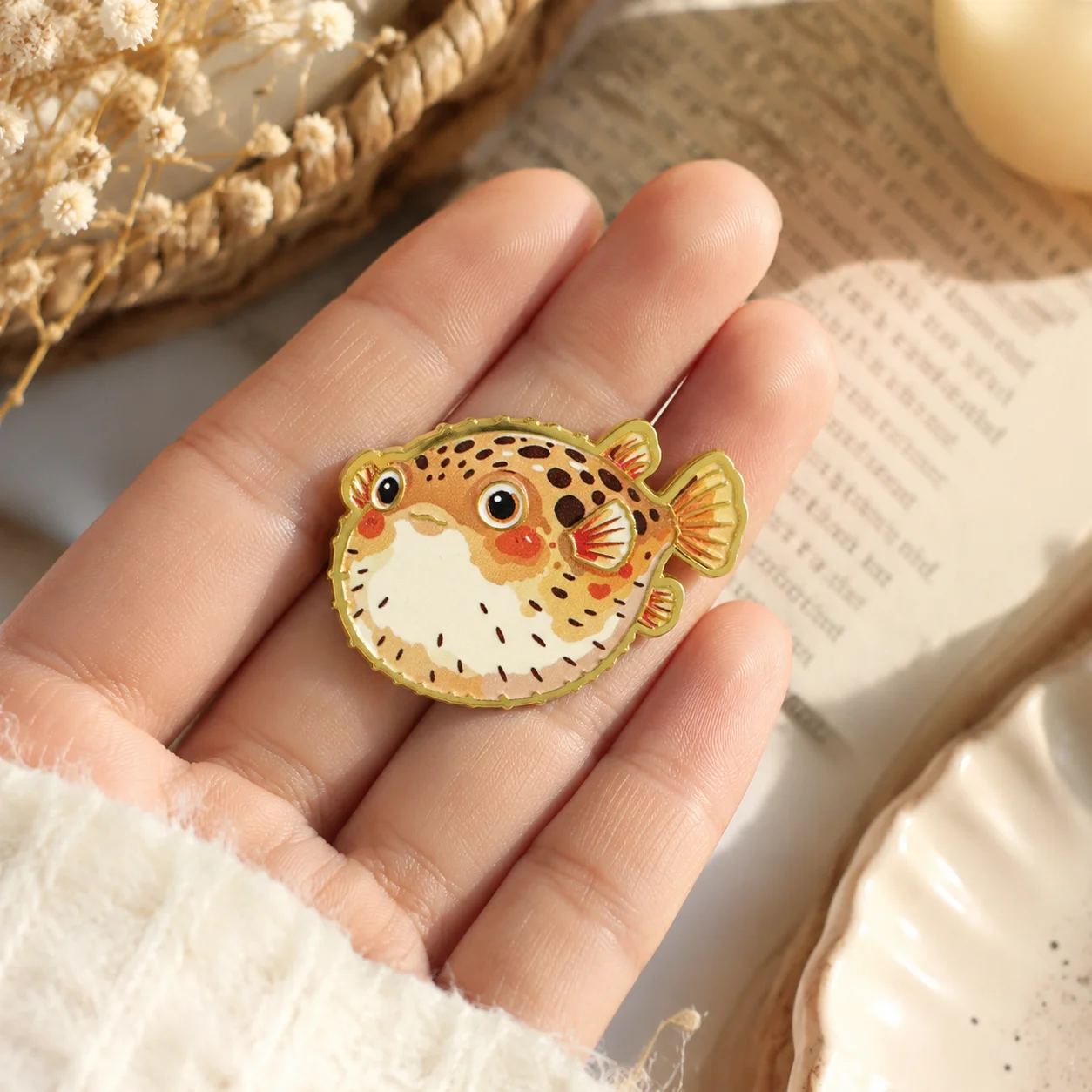 Embroidery Whale - Cute Whale Enamel Pins Cartoon Crab