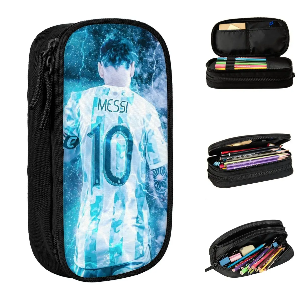 ファッションライオネル鉛筆ケースライオネル乱雑な鉛筆ケースペンボックス子供大容量バッグ学用品ギフト文具