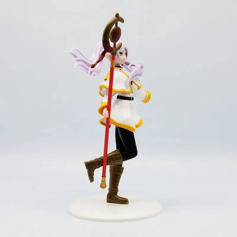 20cm Frieren: Beyond Journey'S End Frieren 스탠딩 포지션 애니메이션 피규어 모델 동상 팬 컬렉션 데스크탑 장식 장난감