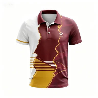 Y2K Torn Edge Color Block Lapel Polo Shirt, Quick Dry Breathable Casual Athletic Short Sleeve Tops Unisex