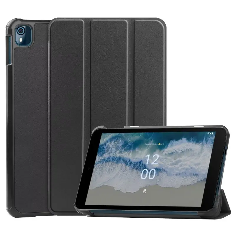 

For Nokia T10 T 10 Case 2022 PU Leather Tri-Folding Stand Magnetic Smart Cover for Funda Nokia T10 8 inch 2022