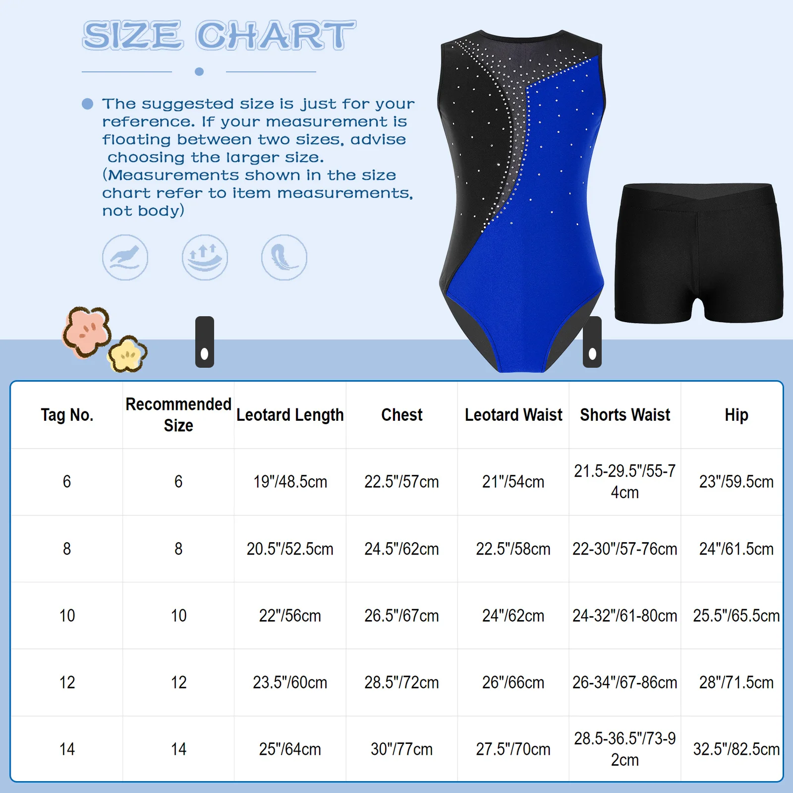 Kinder Mädchen Glänzende Strasssteine Gymnastik Eiskunstlauf Ballett Jersey Trikot Akrobatik Body mit V-Bund vorne Shorts