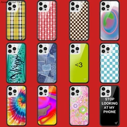 Wildflower WF Plaid Charli XCX phone Case for iPhone 16 15 14 13 12 17 Pro Max Plus Air 17pro WF Gingham Hearts Cartoon Cover