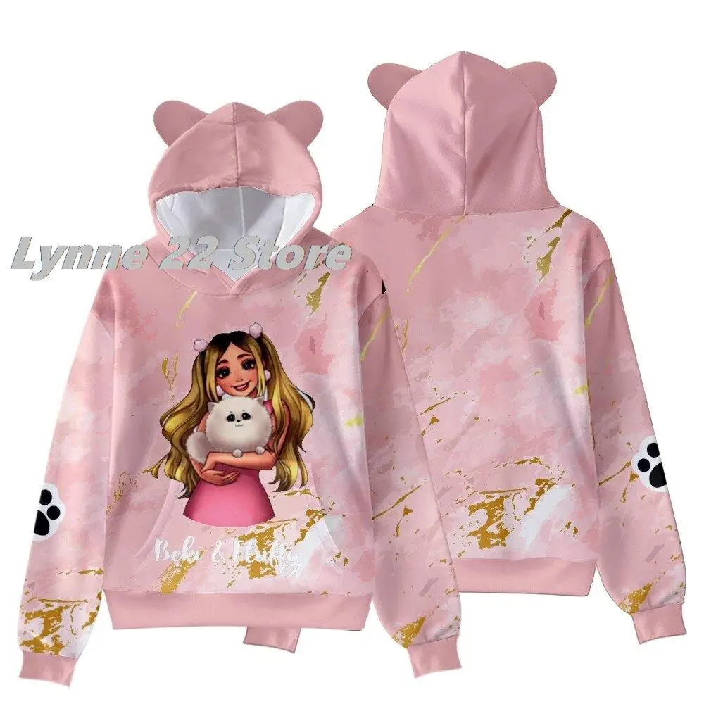 

Newest Arrivals Rebekah Wing Merch Beki Fluffy Hoodies cat ears Boy girls kids Hoodie Hip Hop Streetwear Children Anime Clothes