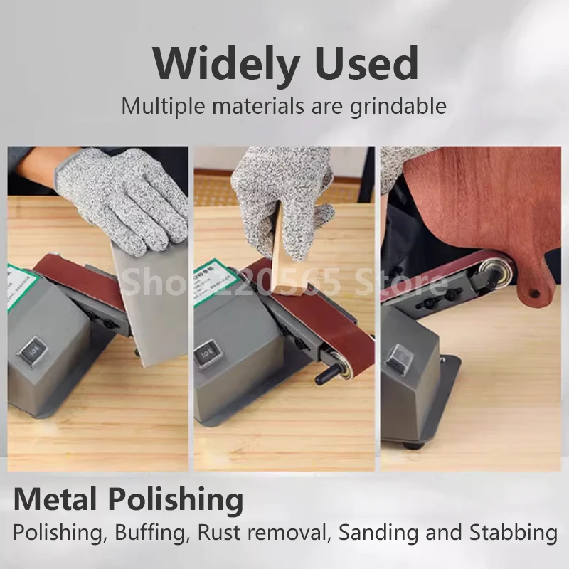 110V/220V Grinder Electric Belt Sander DIY Sander Polisher 775/795 Motor Belt Sander Grinder Knife Sharpener With 9PCS Belt