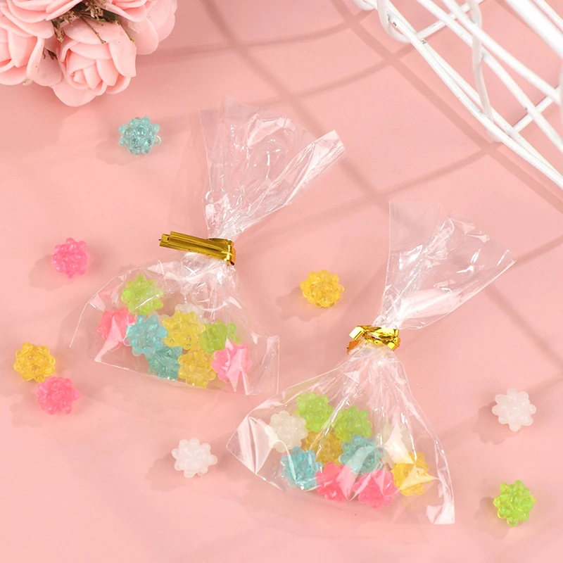 10Pcs/Bag 1:12 Dollhouse Miniature Simulation Colorful Candy With Storage Bag Living Scene Decor Prop Play House Toy