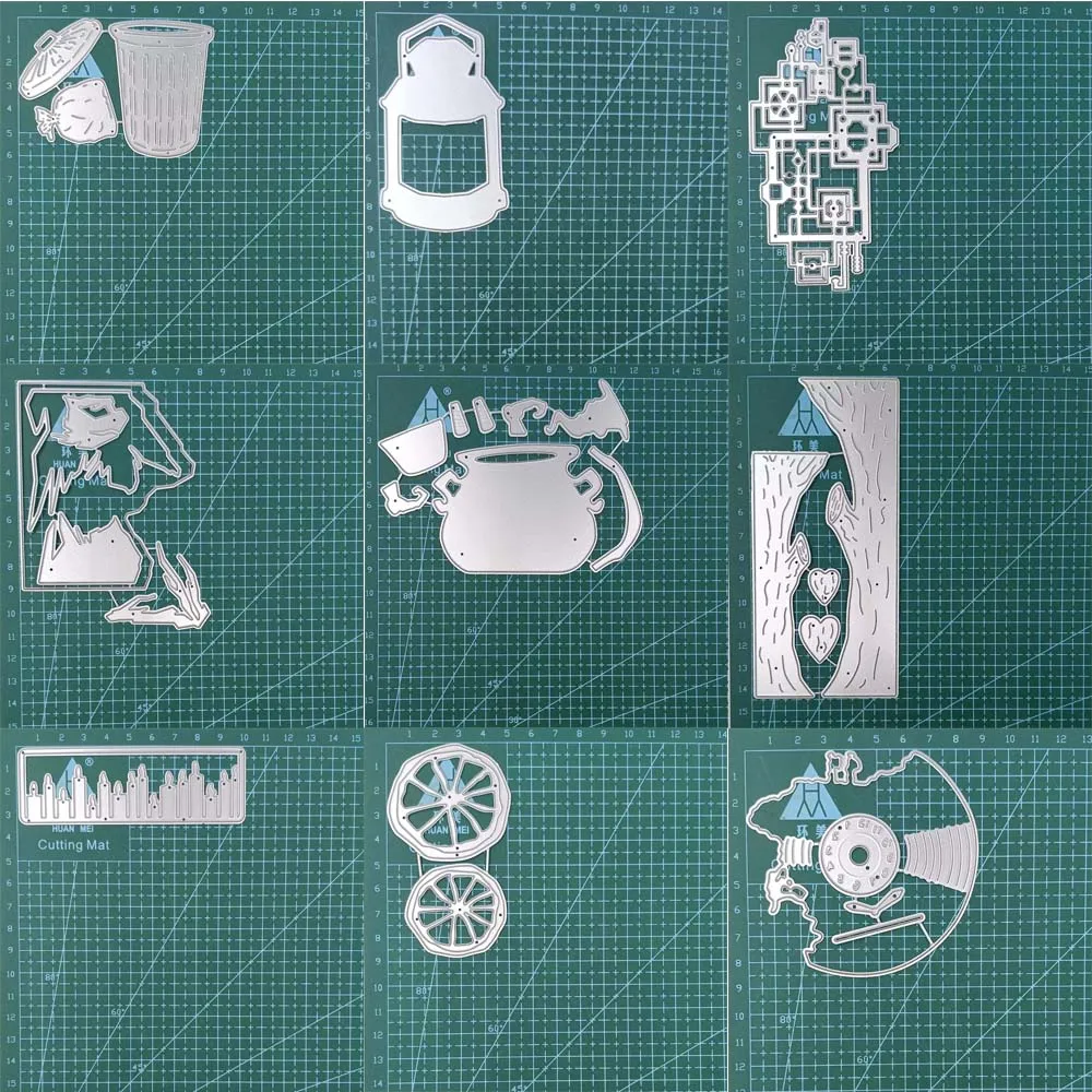 Baum Berg Kerze Mülleimer Metall Schneidwerk zeuge DIY Handwerk Scrap booking Prägung machen Papier Gruß karte