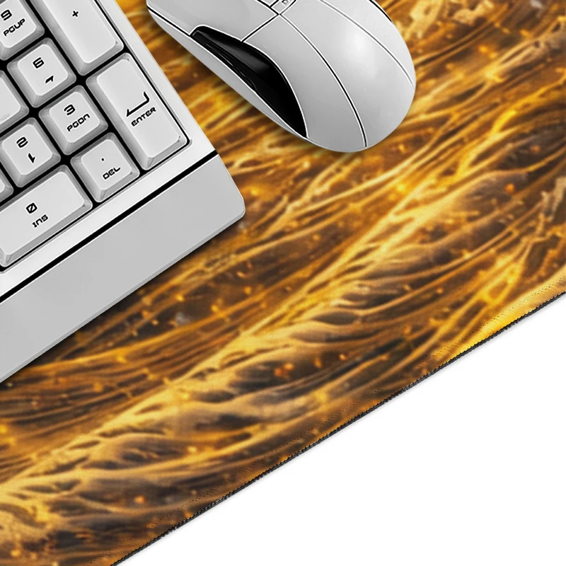 Mouse Pad Gaming Golden Dragon Japanese Waves printon demand HD Computer New Mousepad XXL Playmat Carpet Desktop Mouse Pad