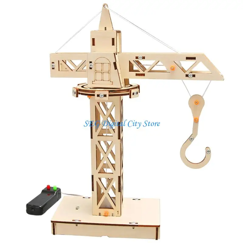U75B Assembly Wooden Tower Lift Toy Educational Elevator Lift With Remote Control
