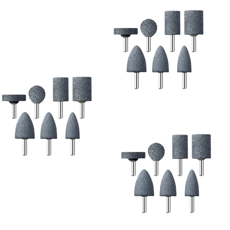 B28C-Abrasive Stone Points Set Grinding Wheel Polishing Head Bit With 1/4-Inch Shank 21Pcs Grinding Stones