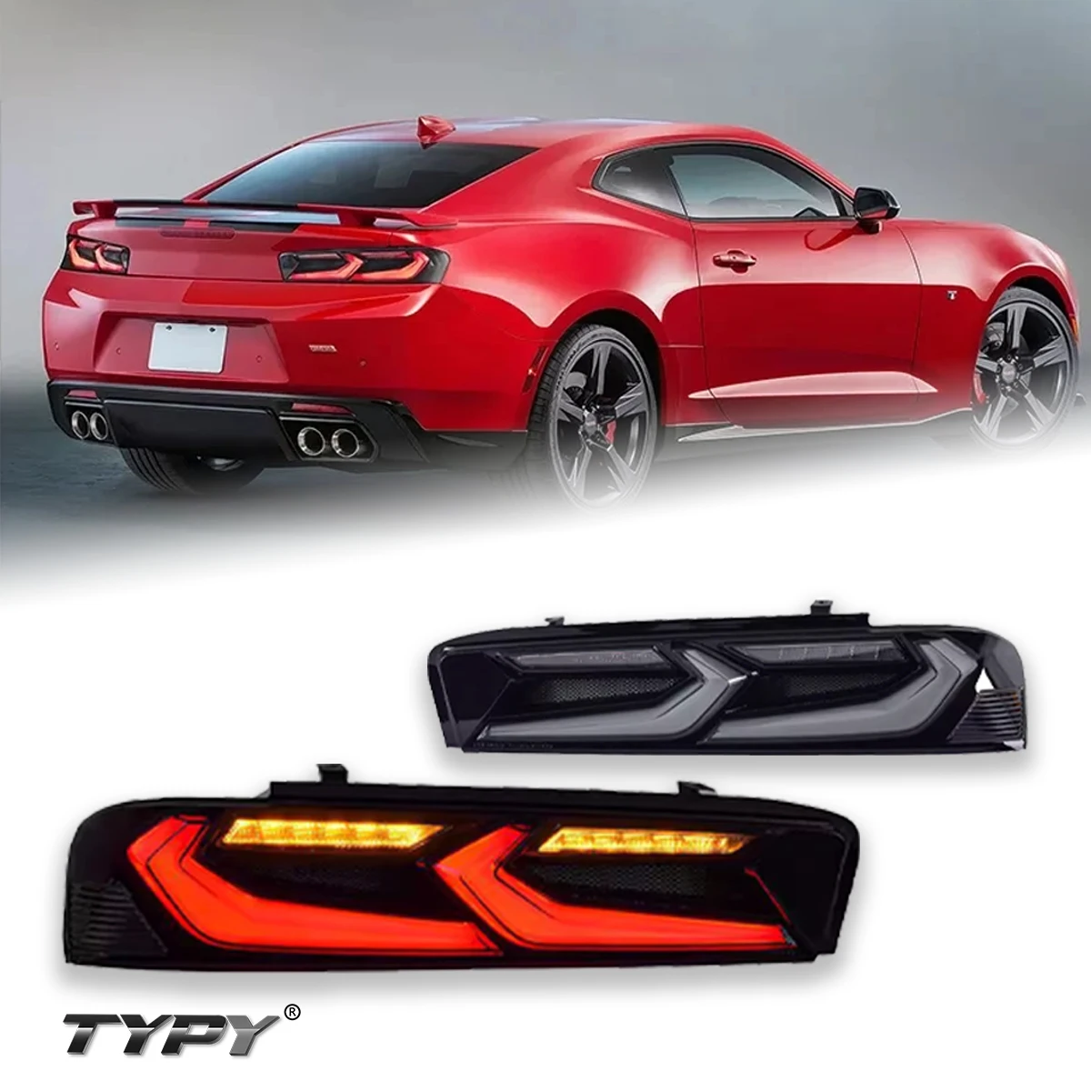 

Новые автомобильные задние фонари TYPY для Chevrolet Camaro 2016-2018, задние фонари, автомобильные аксессуары, динамические поворотные ходовые огни