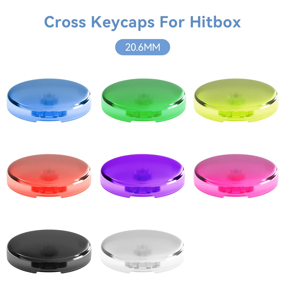 Haute42 Hitbox Cross Keycaps for Leverless Arcade Controller Mini Hitbox Button Caps Colorful DIY 20.6mm Low Profile Keycaps 8PC