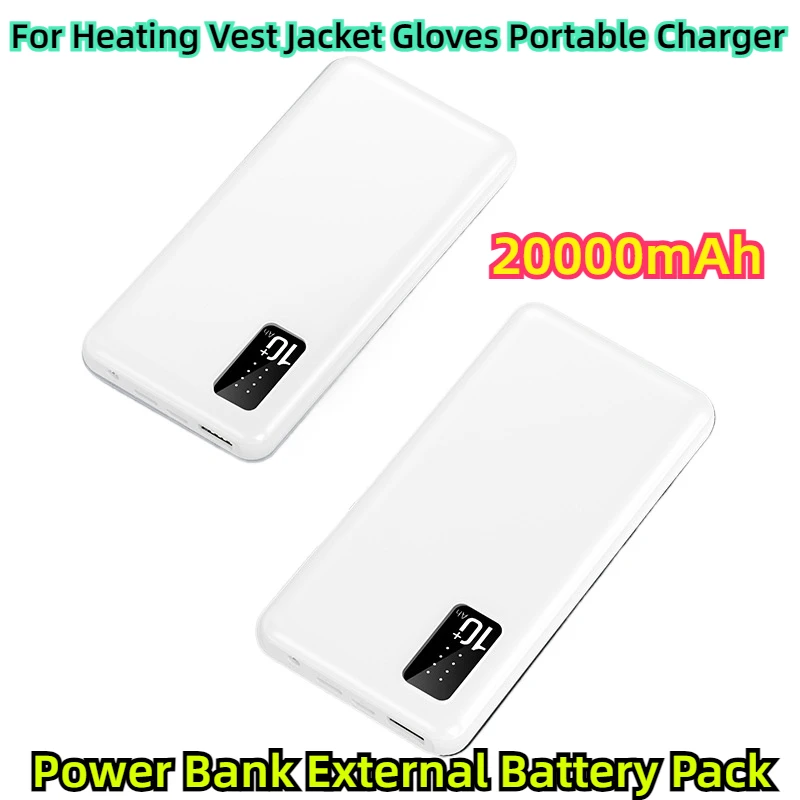 

For Heating Vest Jacket Gloves Portable Charger for IPhone Xiaomi Powerbank 20000mAh Power Bank External Battery Pack