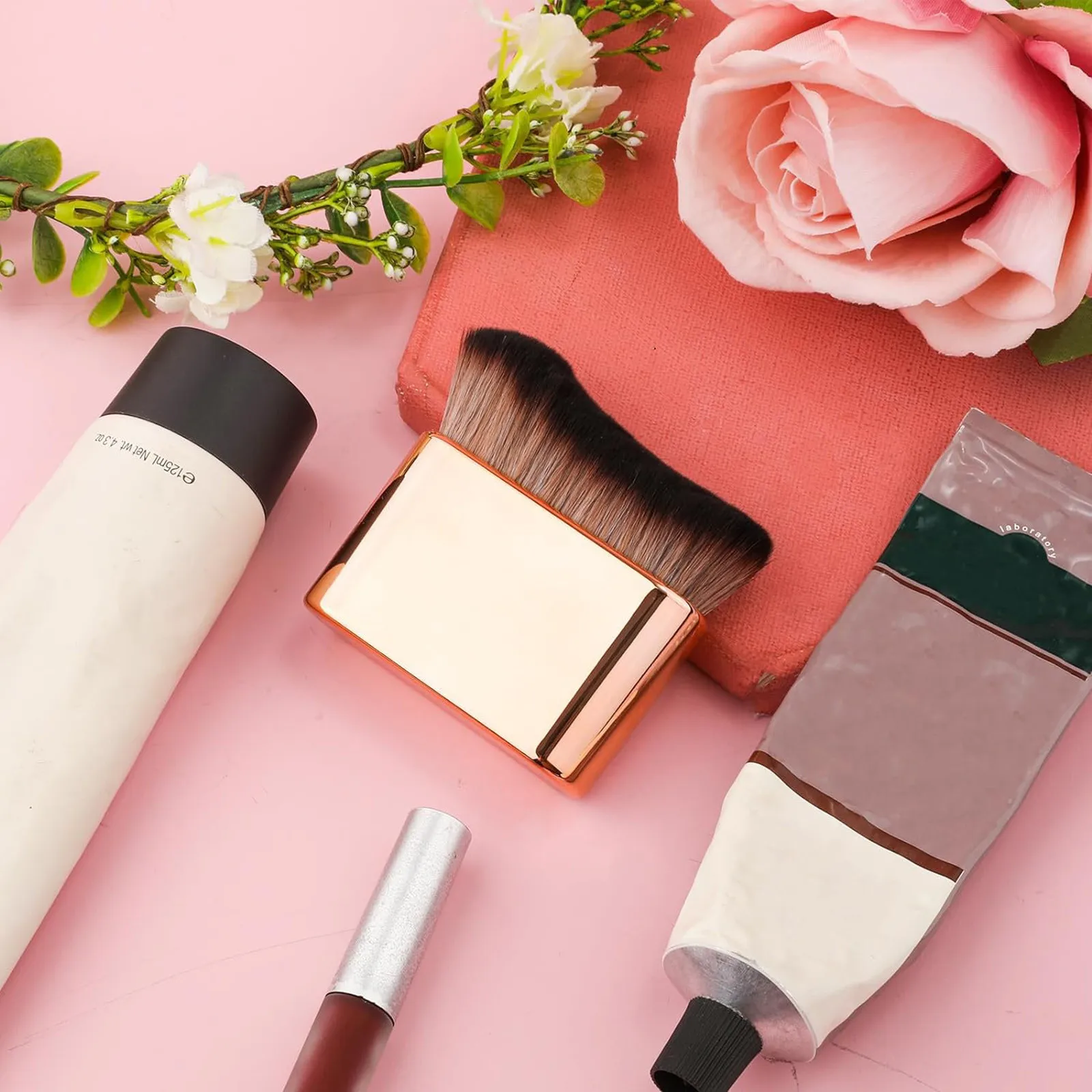 日焼けブラシ ソフトヘア ボディメイクブラシ アプリケーター 日焼け止めブラシ 小型ポータブルメイクアクセサリー ガールフレンドへのギフト