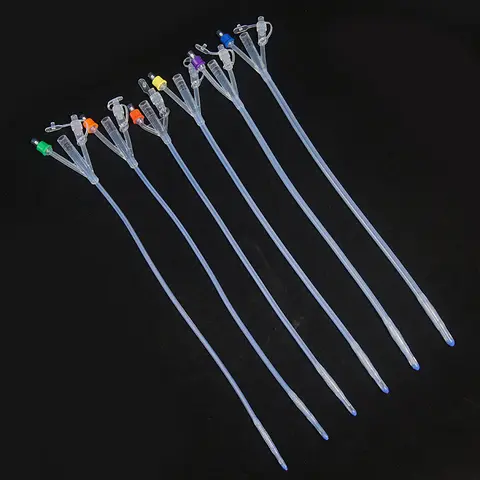 Spina del pene dilatatore con suono dell'uretra uretrale in silicone, catetere della vescica con palloncino Foley in silicone a 3 vie, giocattoli sessuali per uomini