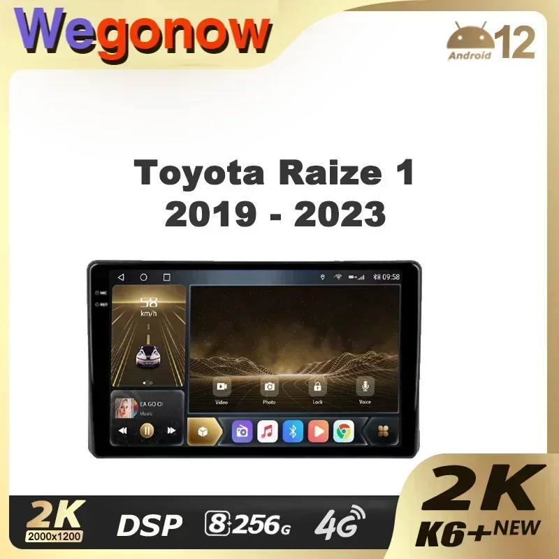 Ownice K6+ 2K for Toyota Raize 1 2019 - 2023 for Daihatsu Rocky 2 2019 - 2021 RHD Car Multimedia Video Player Navi GPS Android12