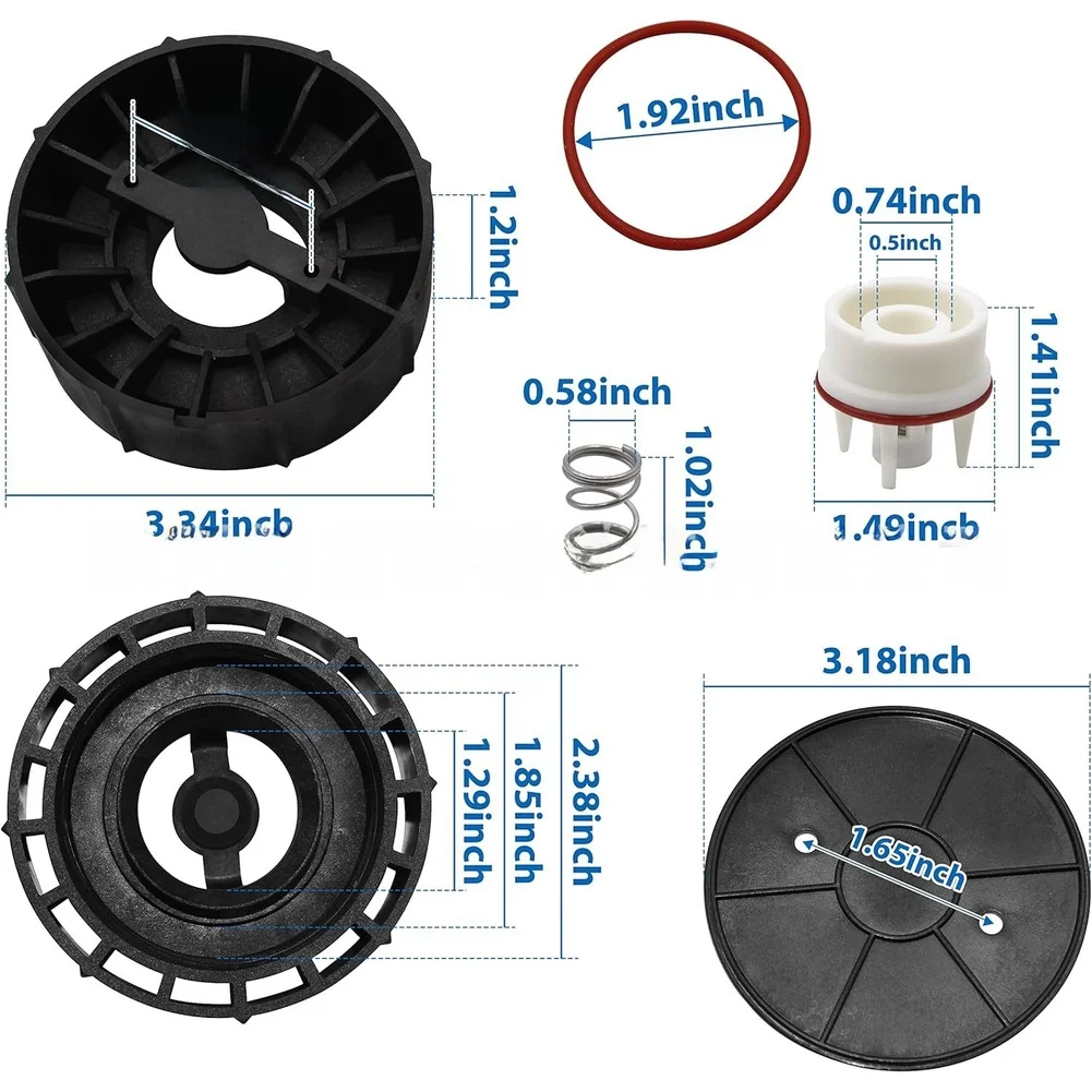 Replacement Return Conversion Kit Plastic Parts Black White Base Red Gasket For Pool Spa SGP006 Repair Accessories