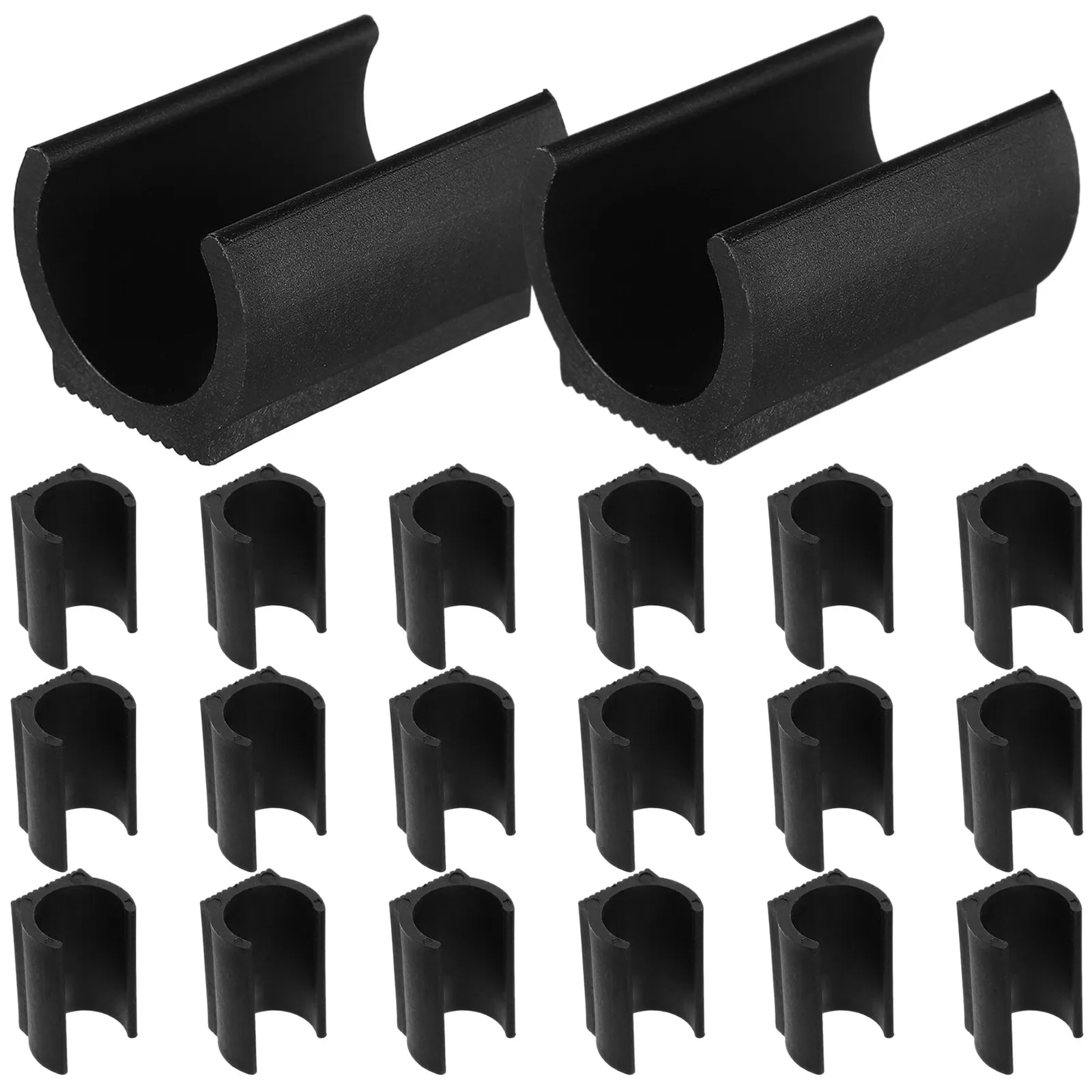 

40 pcs Black Tubing Protectors Folding Chair Feet Covers Patio Furniture Leg Caps for Floor Safety Outdoor Garden and Backyard