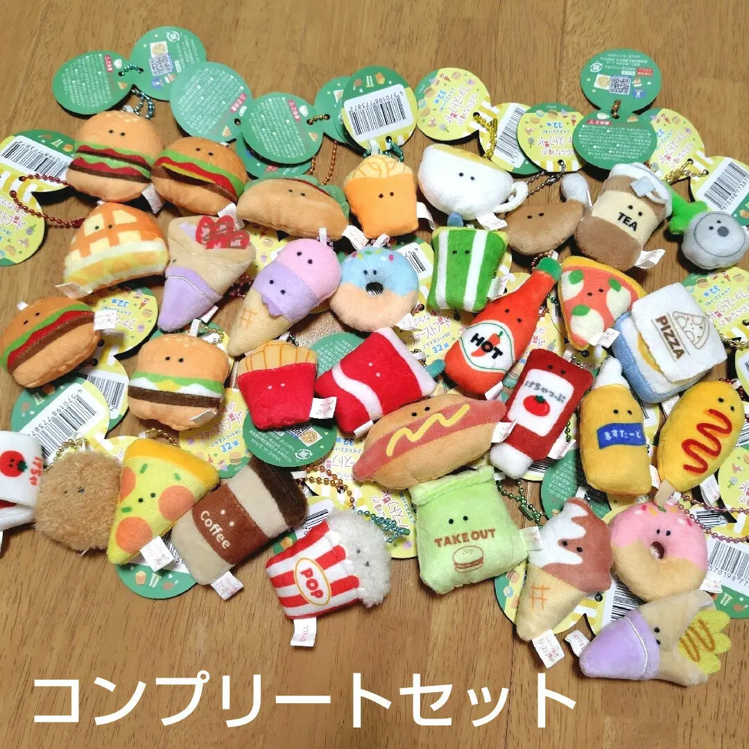 Yell World Fast food with round eyes Petit mascot BC 32 types kawaii 5cm Burger French fries Fried Chicken Soda Stuffed Toy