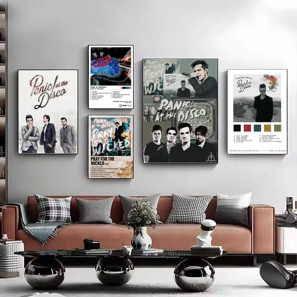 Band Panic! At The Disco Poster HD Wall Art Aesthetic Home Decor for Living Room Bedroom Café Office Stylish Gift