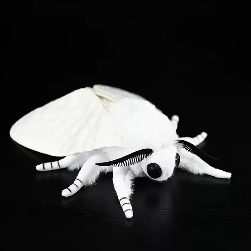 Everbright Store Insect Series White Moth Plush Toy Simulation Animal Doll Moth Doll