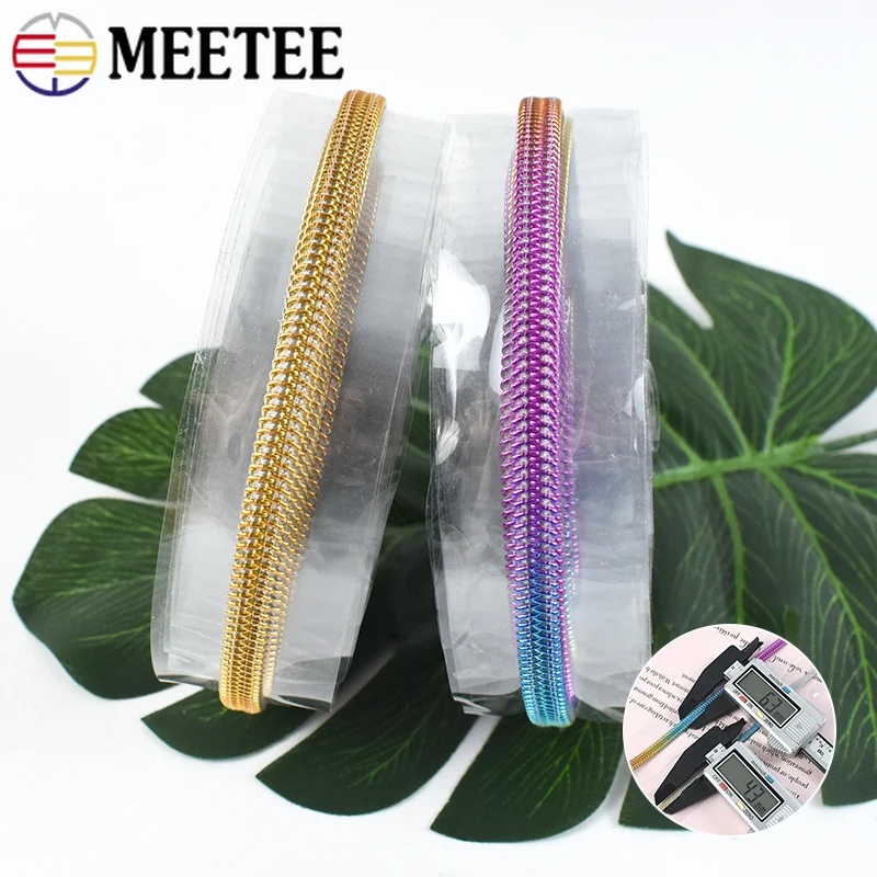 

2/5/10M Meetee 3# 5# PVC Nylon Zipper Waterproof Transparent Zip for Tent Bag Decor Zippers Raincoat Zips DIY Sewing Accessories