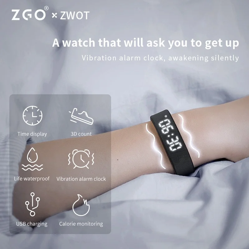 ZGO Multifunctional Health Tracking Sports Bracelet Ip67 Waterproof Sports Watch Suitable For Men And Women 4 Color Choices 660X