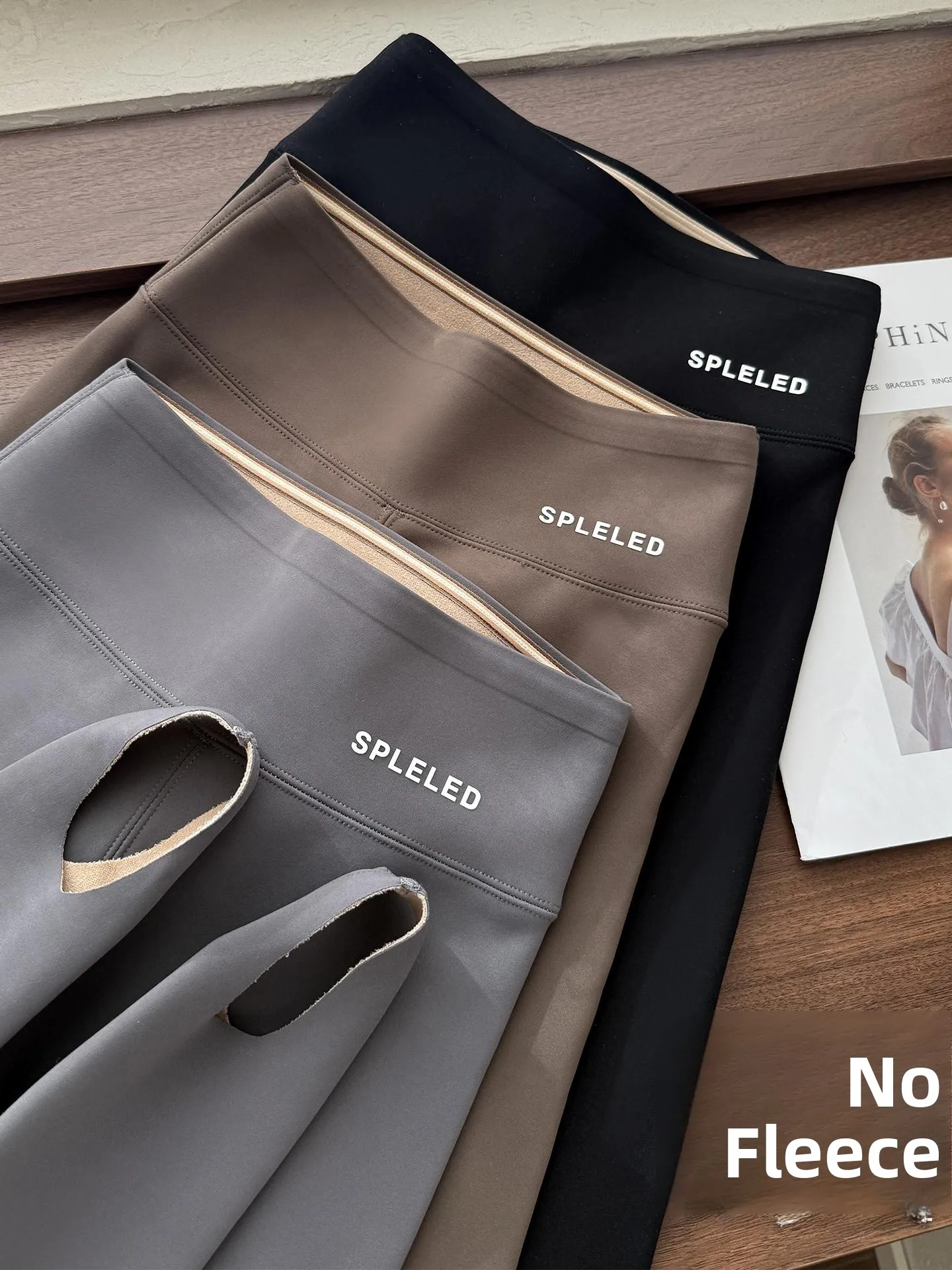 

High Waist Thiened Fce Yoga Pants Women's arkskin Leggings Autumn Winter New Sle Belly Control Sl Bot