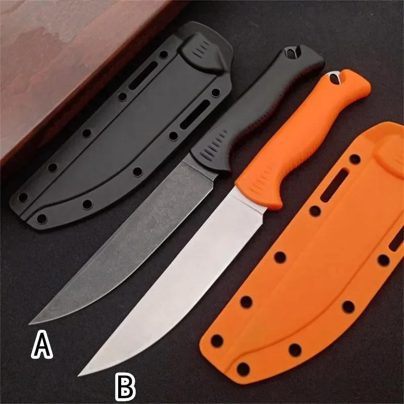 BM 15500 Knife Outdoor Fixed Camping Survival Knife， CPM-154 Steel Nylon Handle Self-defense Fruit EDC Utility Knife