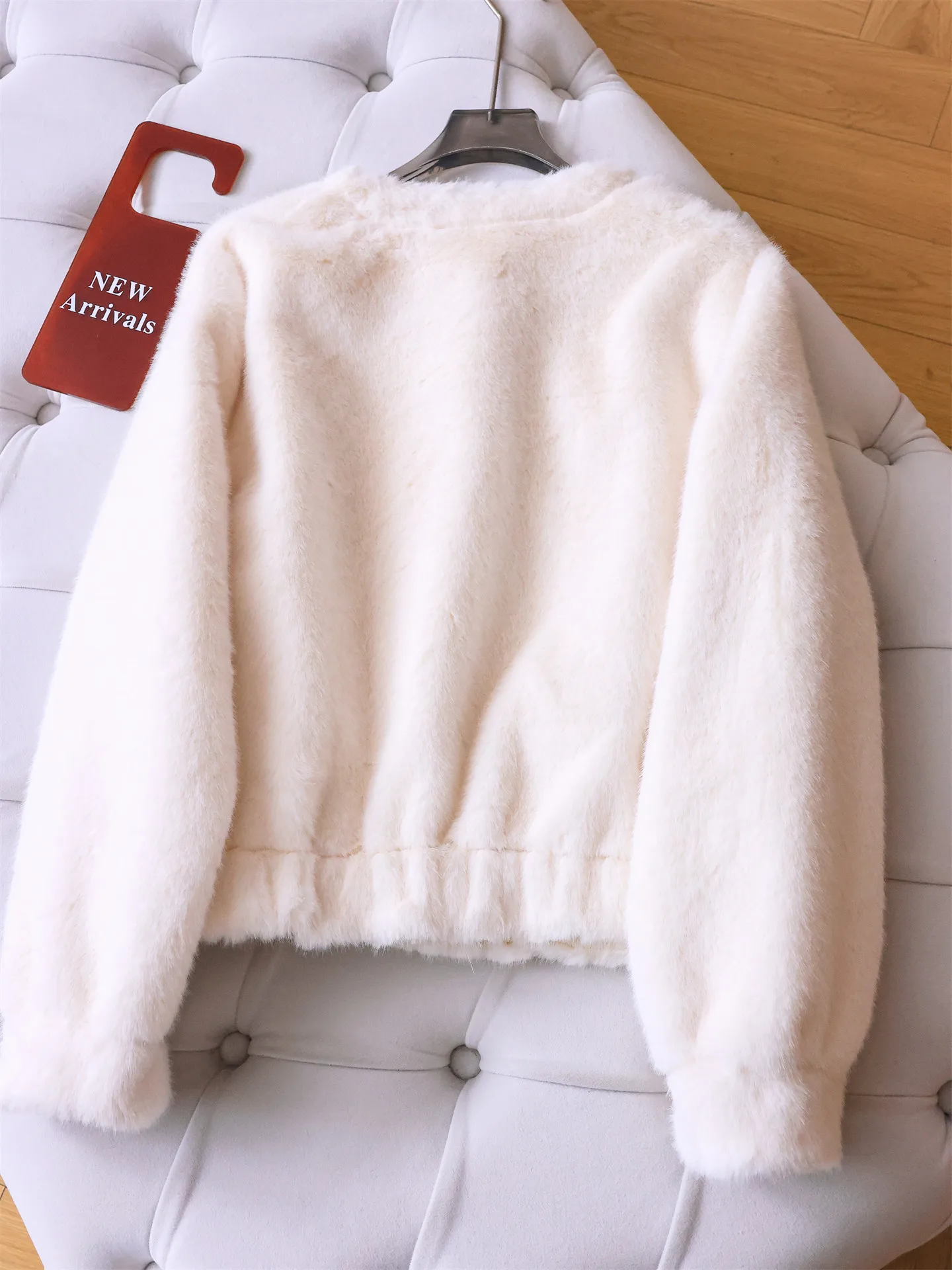 Solid Color Plush Environmentally Friendly Fur Fur Integrated Thick Warm Long Sleeved Versatile Women's Winter Casual Jacket