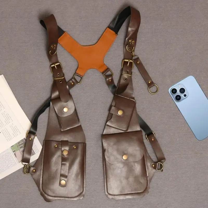 

Leather Shoulder Holsters Outdoor Phone Bag Hiddens Underarm Strap Wallet 547A