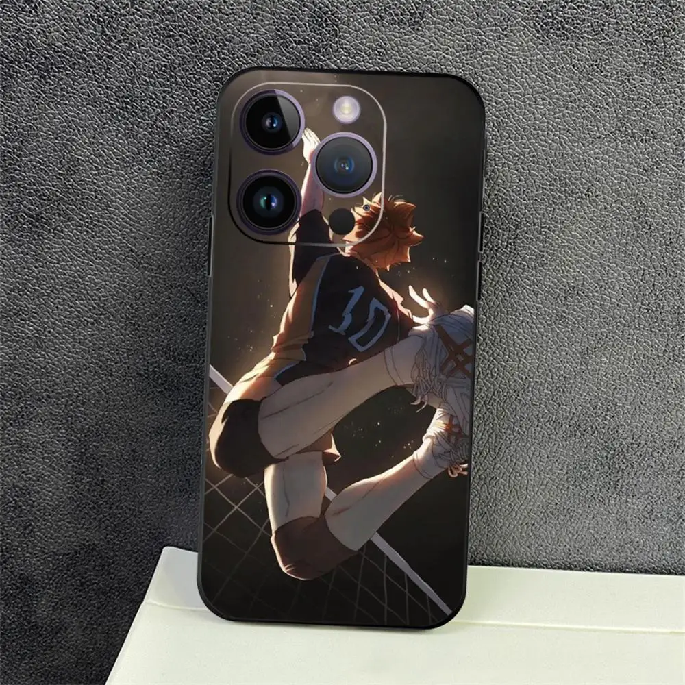 H_haikyu!! Phone Case For iPhone 15 Pro Max 14 13 12 11 X XR XS XSMAX 8 7 Plus Mini Soft Black Cover