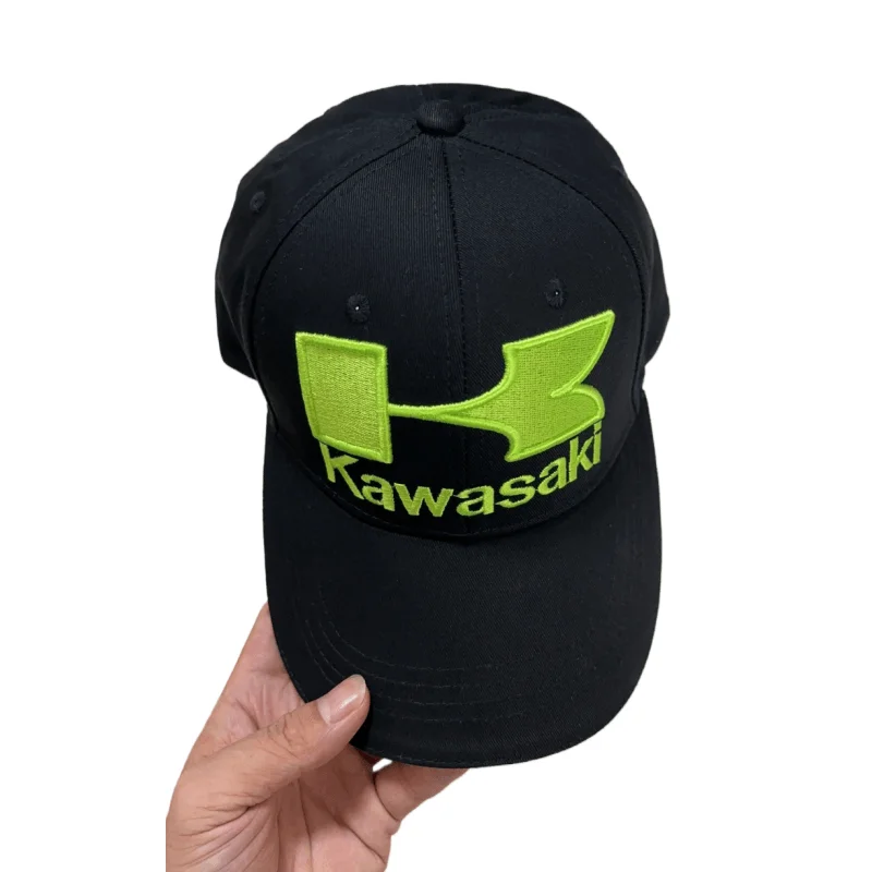 2024 New Kawasaki Baseball cap Outdoor sports cap Men's and women's embroidered Racing cap Golf Sun hat