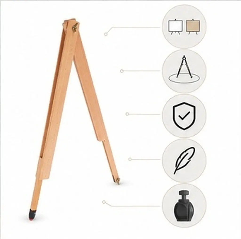 Sturdy Wooden Drawing Compass for Mathematics Education Whiteboard Chalk Blackboard Circle Creation Teaching Aid Geometry
