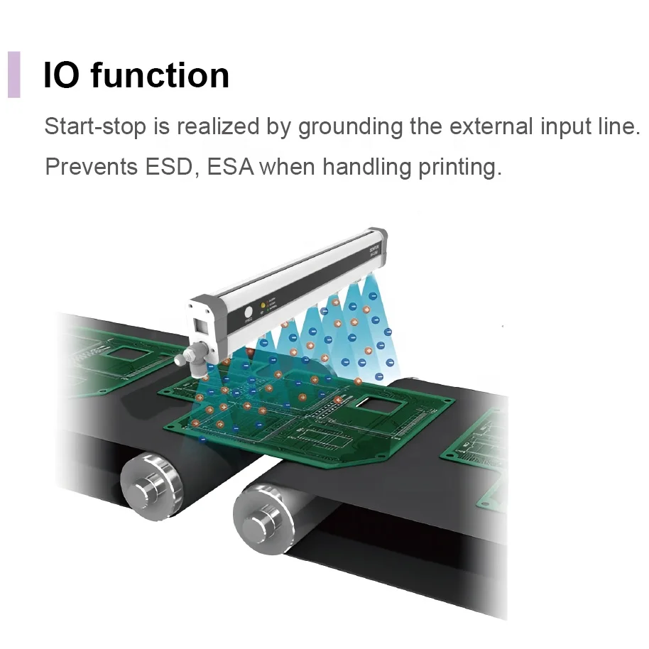 Senpum Anti-static Ionizing Bar Alarm Indicator Compact Static Eliminator for Vertical Packaging Machine Film Sealing