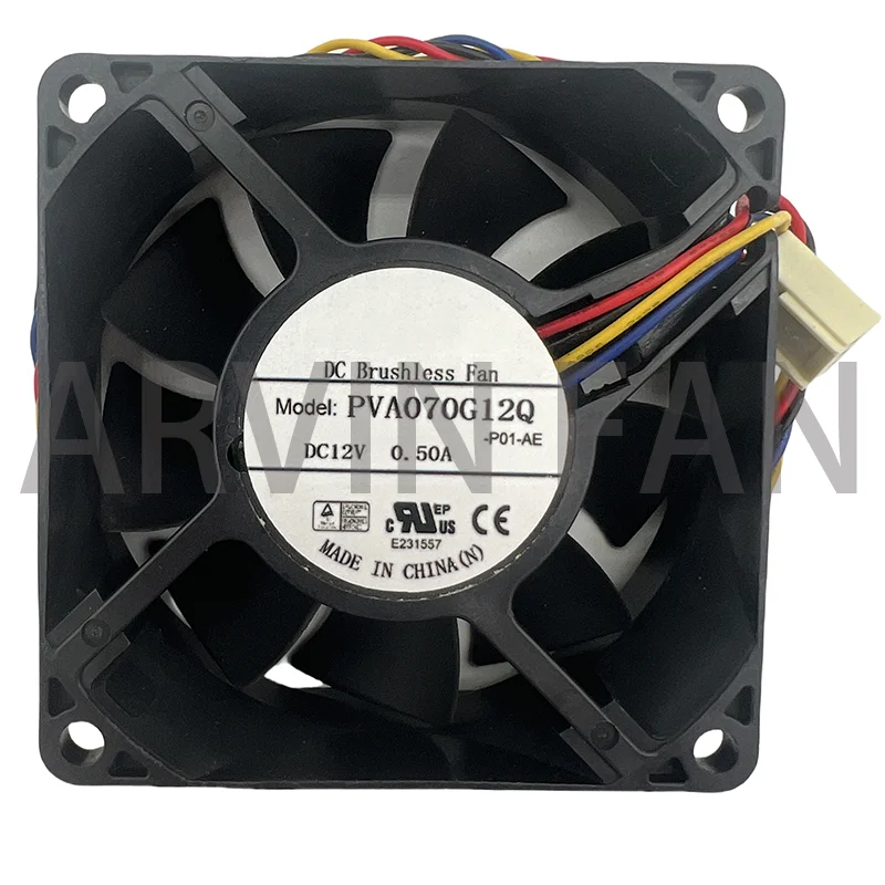 PVA070G12Q 7cm 70mm Fan 70x70x25mm DC12V 0.50A 4pin Cooling Fan For Chassis CPU