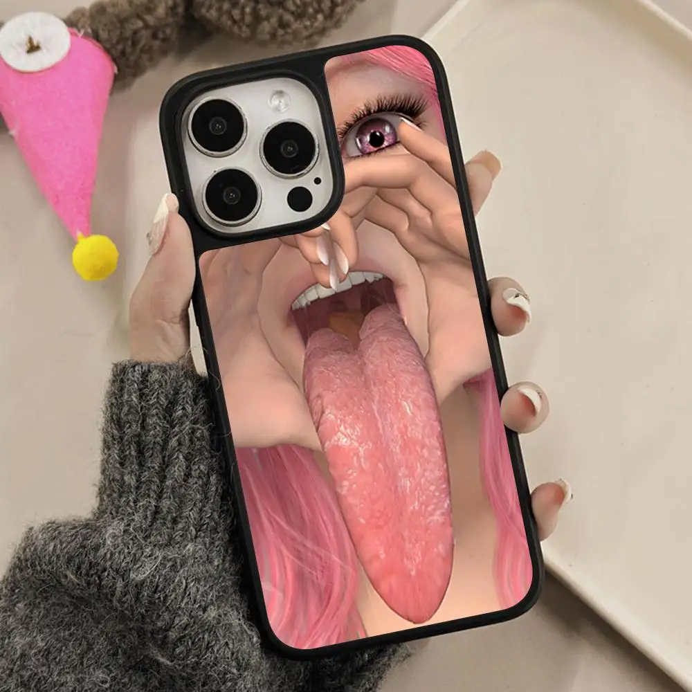 

Y2K Girl Teena CLMJ Phone Case for iPhone 17 16 15 14 13 12 11 Air Pro Max Plus Matte Surface Cover