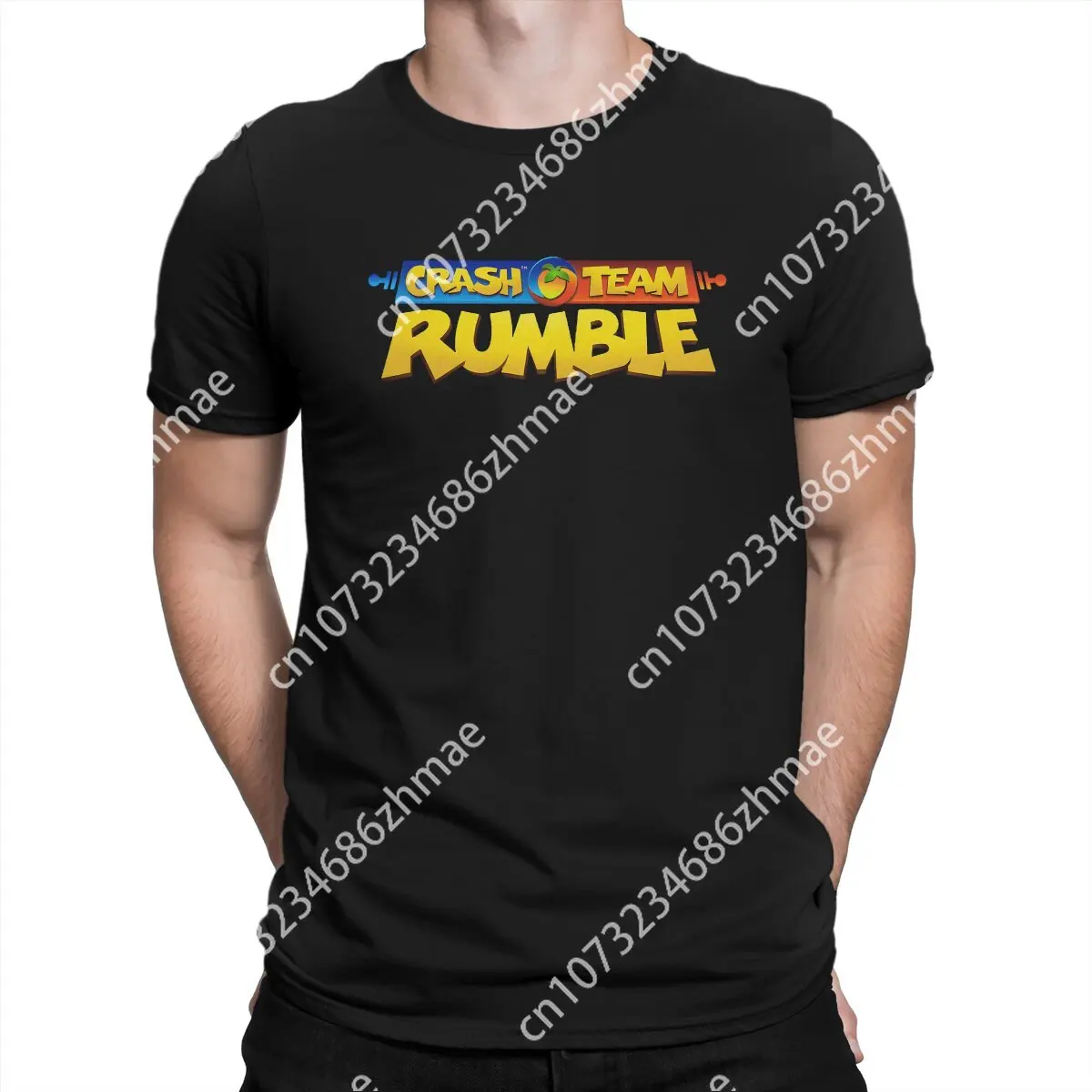 Men Team Rumble Game Icon T Shirts Crash Team Rumble Game Pure Cotton Tops Funny Short Sleeve Crew Neck Tees Graphic T-Shirts