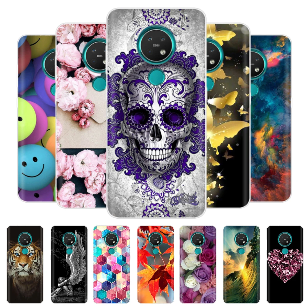 for Nokia 3.4 Case Silicone Soft New Phone Case Cover for Nokia 3.4 Case TPU Clear Flower Bumper for Nokia3.4 2020 Coque Shells