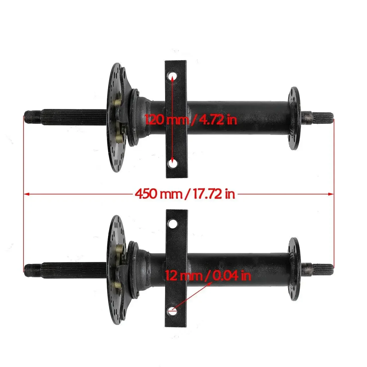TDPRO 1000W 48V Brushless Electric Differential Motor 3400rpm 860mm Rear Axle Kits for Golf Cart Trike Drift ATV Quad Scooter