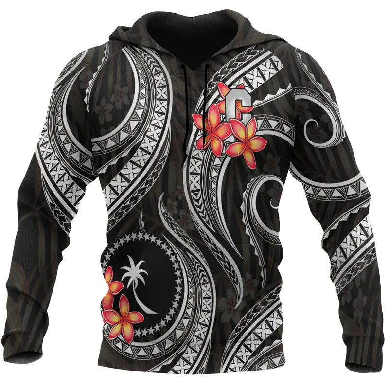 3D Chuuk State Coat Of Arms Polynesian Tattoo Lapu Lapu Sun Tribal Printing Hoodies For Men Kid Fashion Hooded Hoody Pullovers