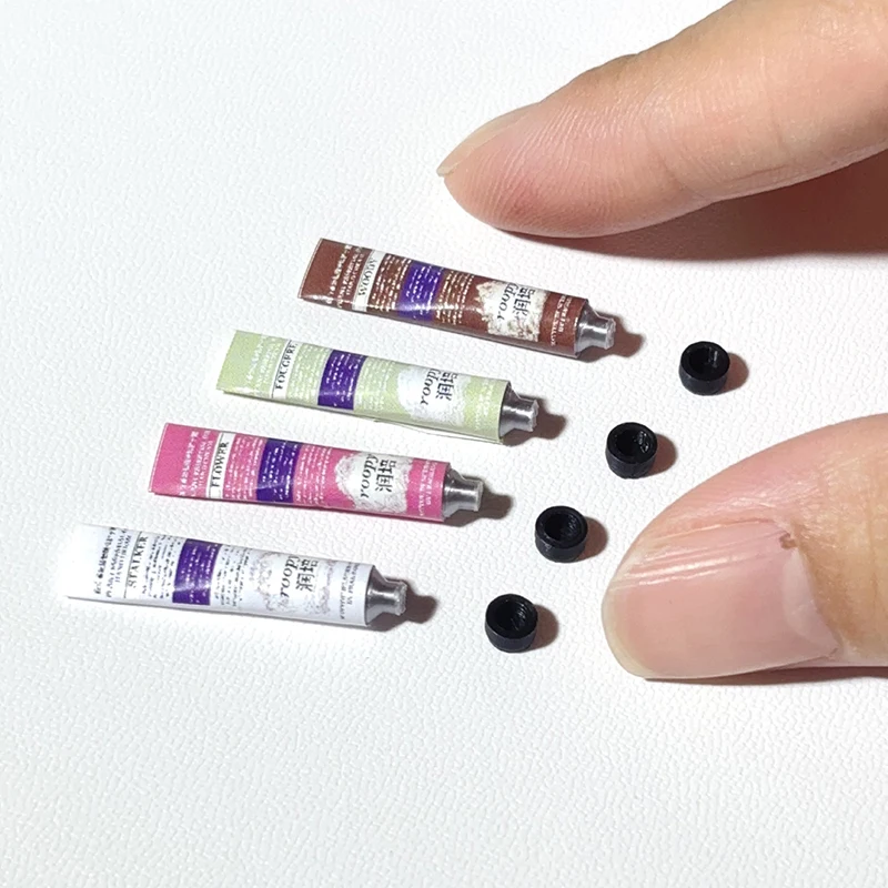 2 Stuks 1:6/1:12 Poppenhuis Miniatuur Handcrème Make-Up Scène Decor Poppenhuis Accessoires Mini Schoonheid Props
