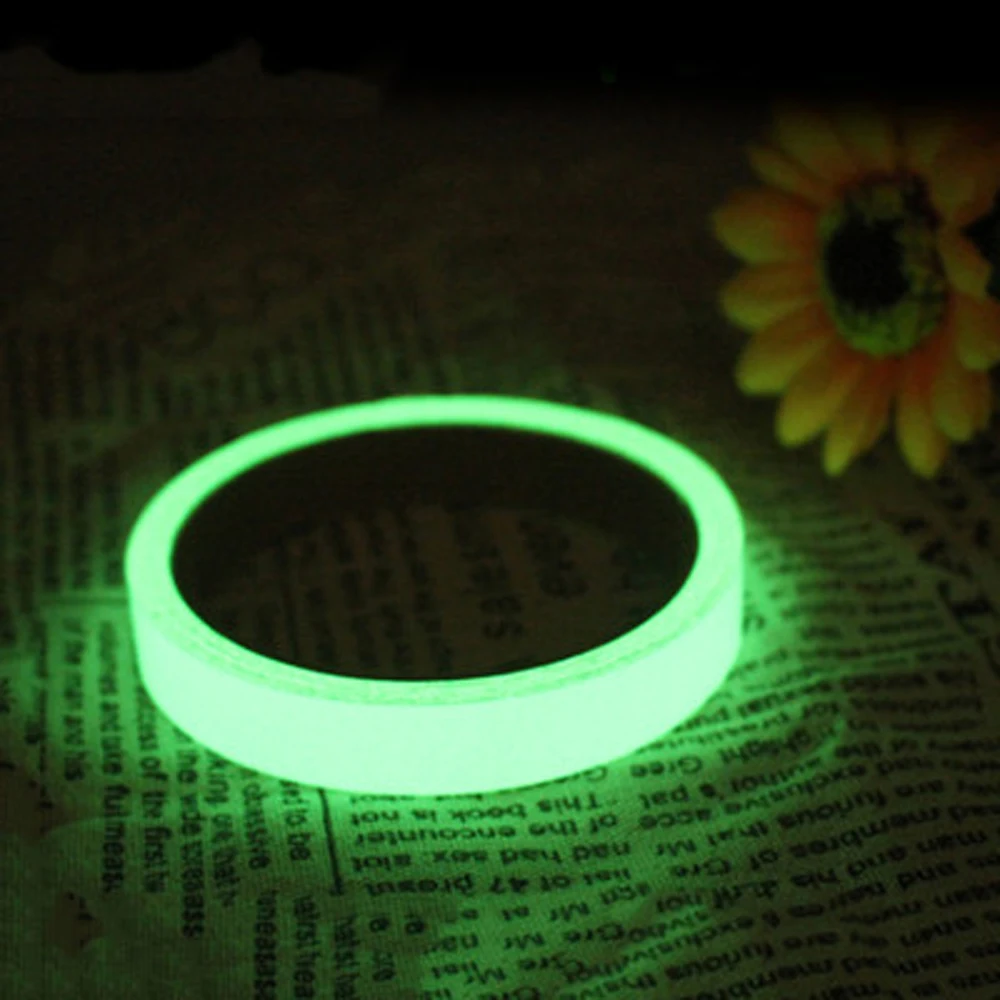 Warning Tape Fishing Rod Bandage Self luminous Strip Glow Dark Self-adhesive Tape Fishing Rod Sticker DIY Tape Luminous Sticker
