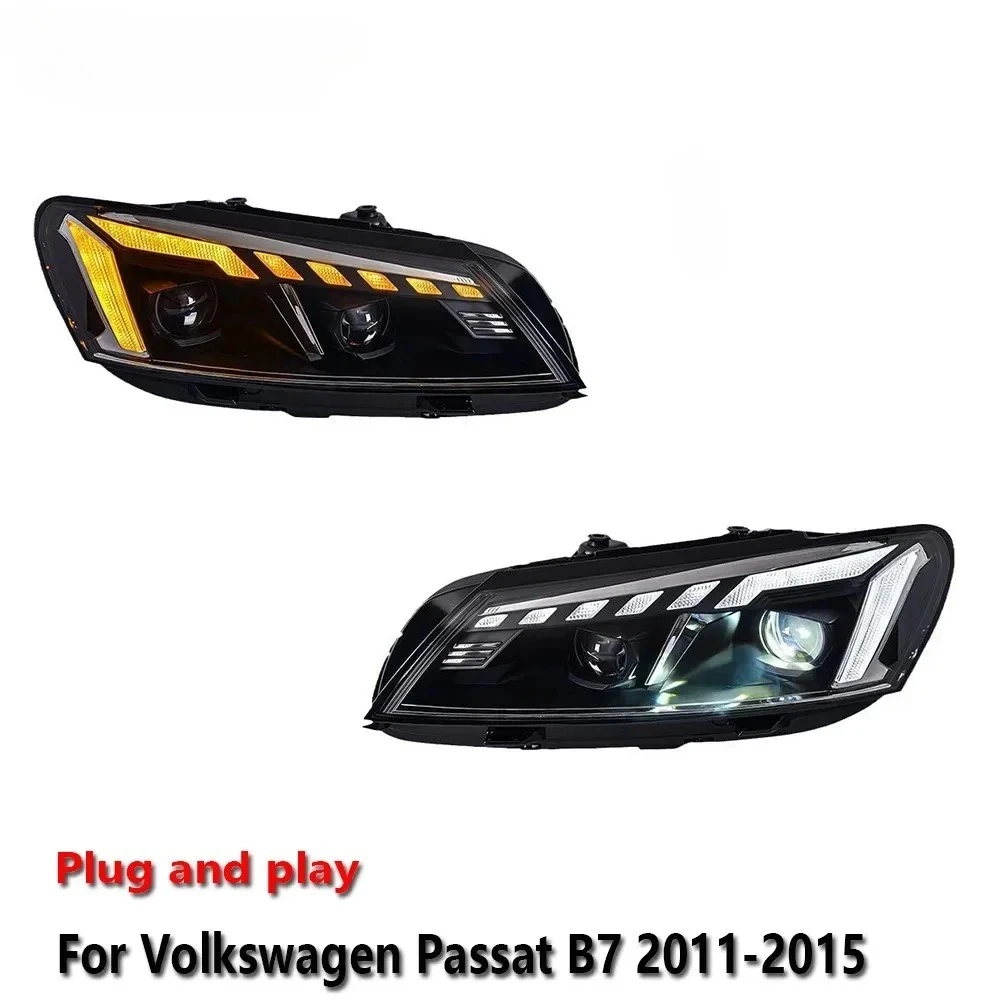 

Car LED Upgrade Headlight Accessories For VW Passat B7 2011-2015 DRL Brake Turn Signal Lamp Plug and Play