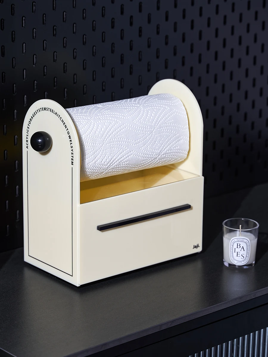 

Modern minimalist acrylic kitchen tissue holder punch-free table paper rack capsule coffee storage box roll paper rack