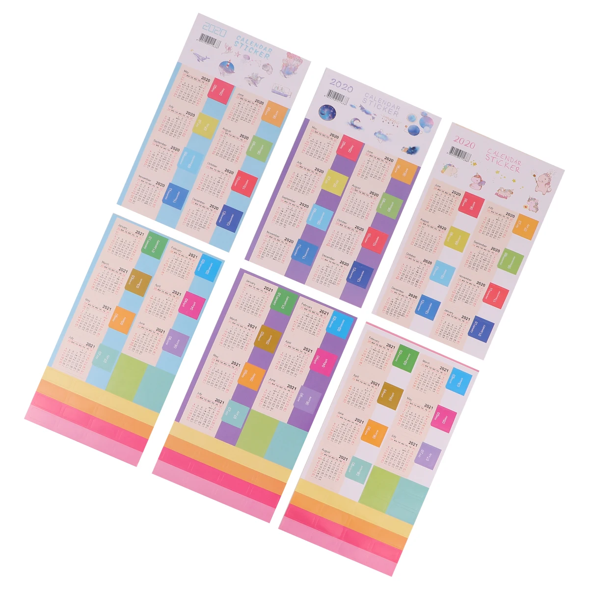 Calendar Index Sticker Seasonal Stickers White Board Calendars Monthly Divider Handbook