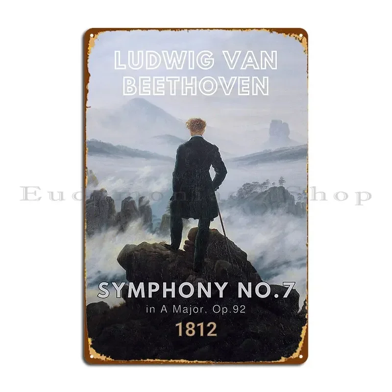Beethoven Symphony No 7 Metal Sign Decoration Classic Garage Printing Vintage Tin Sign Poster